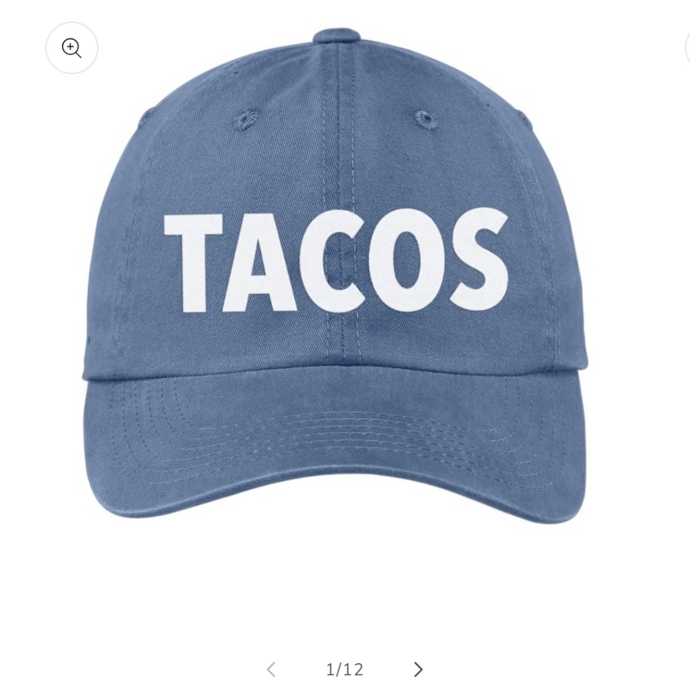 Frankie Jean,Blue Denimn Tacos Baseball Cap